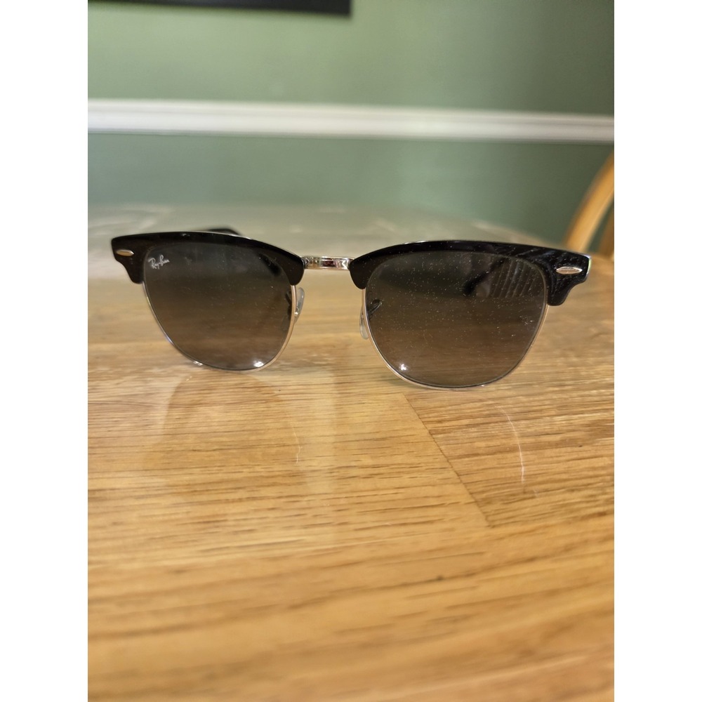 Ray Ban Clubmaster Metal Frame Black/Grey Gradient Lenses RB3716 9004/71 51mm